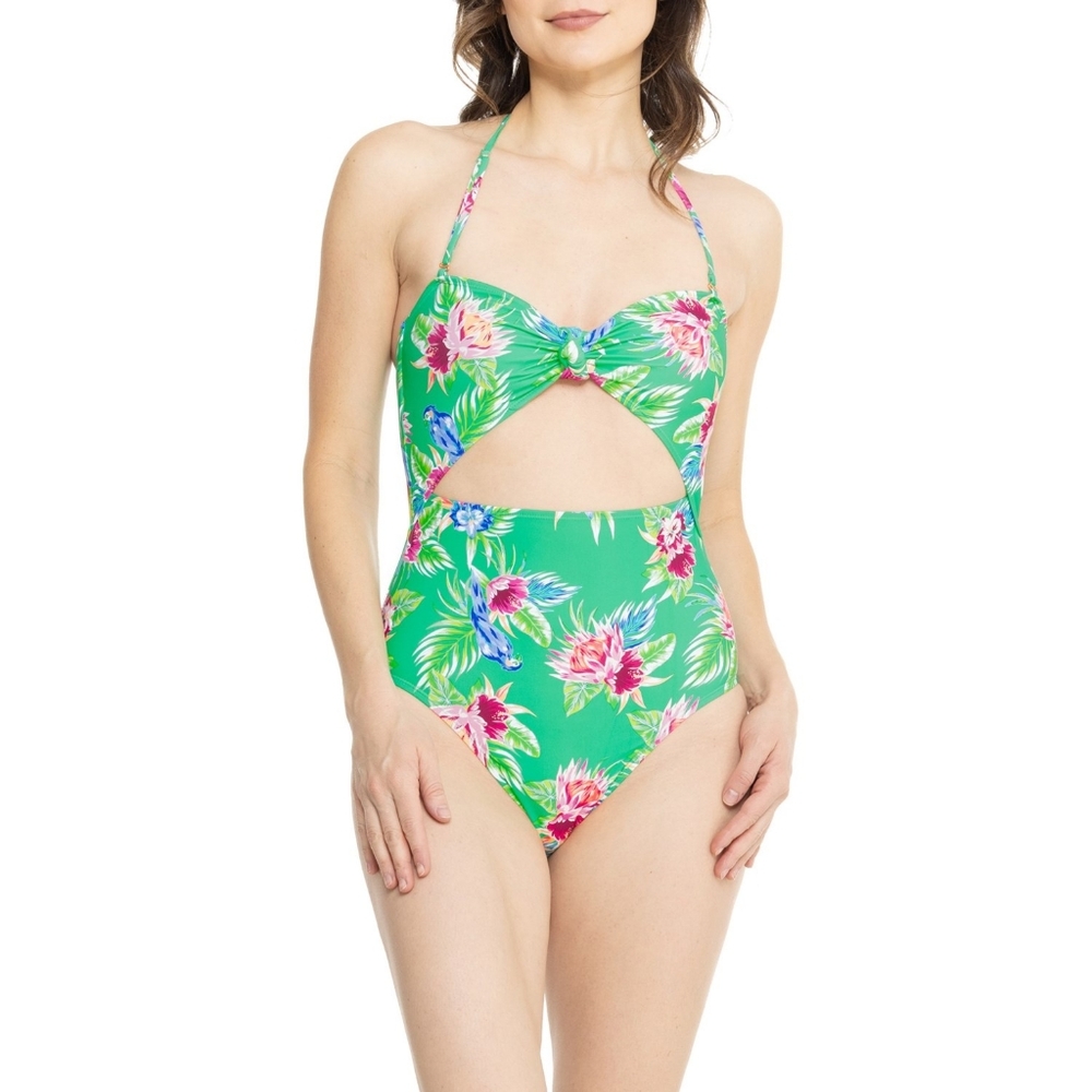 Bcbgeneration Sour Apple One Piece Swimsuit Cut Out
